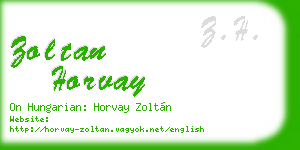 zoltan horvay business card